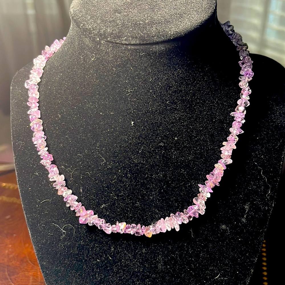 16 inch amethyst necklace